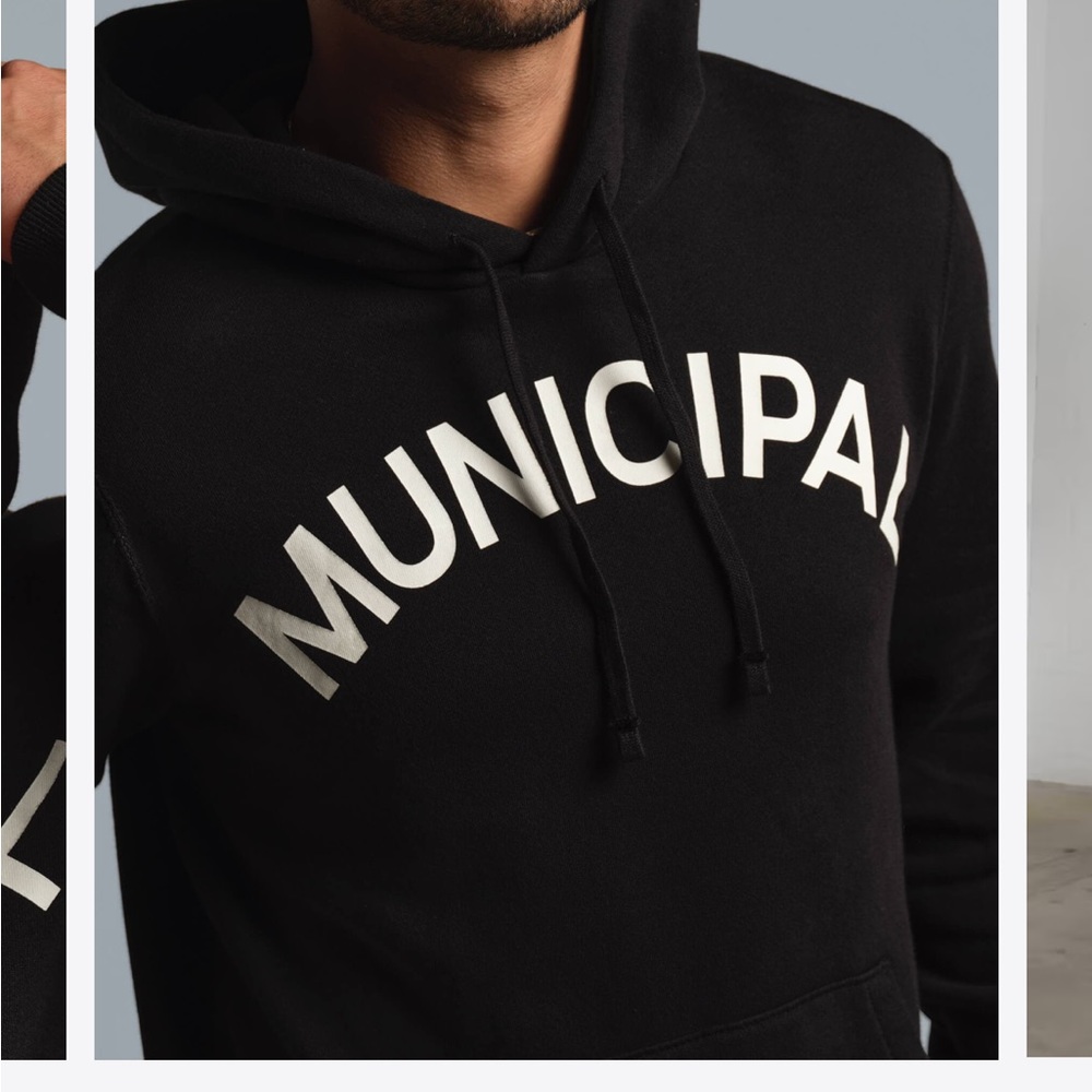 Municipal Black Origin Hoodie Size Small